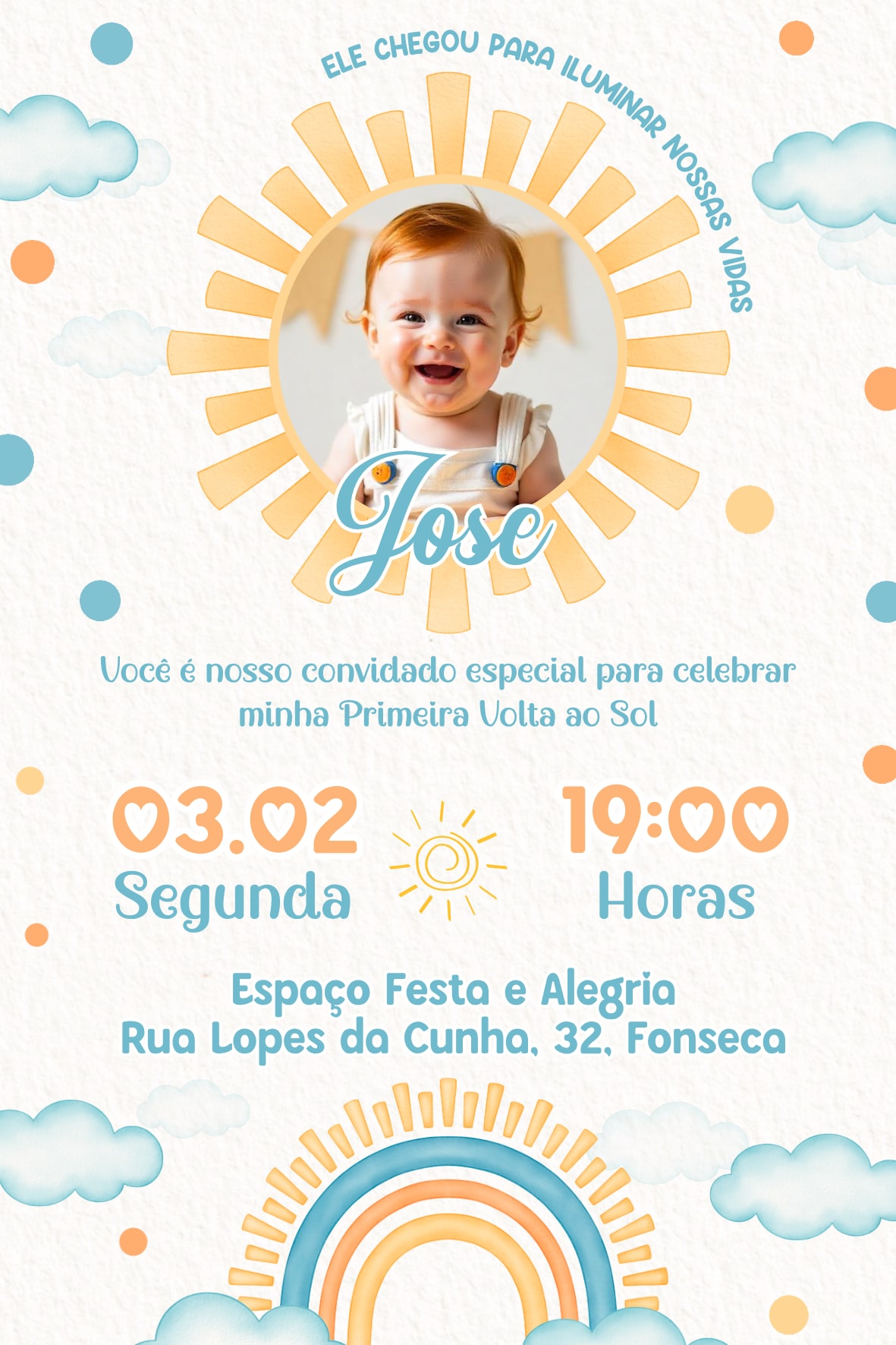 Convite Tradicional - Primeira Volta ao Sol — imagem principal
